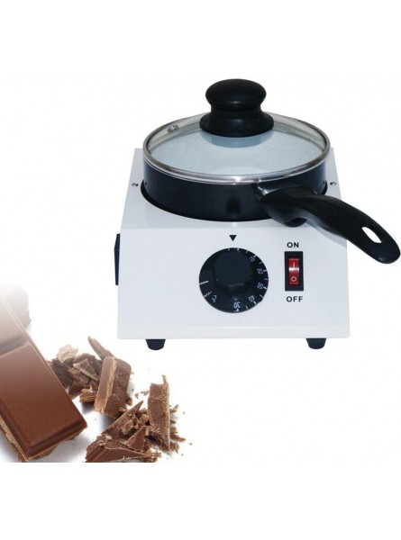 40W Electric Chocolate Melting Machine Tempering Cylinder Melter Pan Aluminum and Ceramic Electric Chocolate Melting Single Pot with 1 Ceramic Non Stick Pot - CJWDBYP4