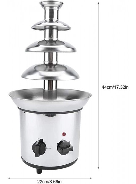 Byjia Chocolate Fountains Tower Stainless Steel Electric Chocolate Melting Machine Fondue Maker Fountain Great for Kids' Parties And Weddings - SGEHS818