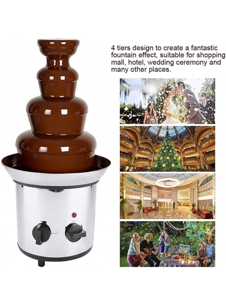 Byjia Chocolate Fountains Tower Stainless Steel Electric Chocolate Melting Machine Fondue Maker Fountain Great for Kids' Parties And Weddings - SGEHS818
