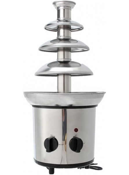 cakunmik 4 Tier Electric Chocolate Melting Fountain Machine,Large Chocolate Melting Fountain Maker Stainless Steel Buffet Heater for Party Banquet,Silver - MXRPHUB5