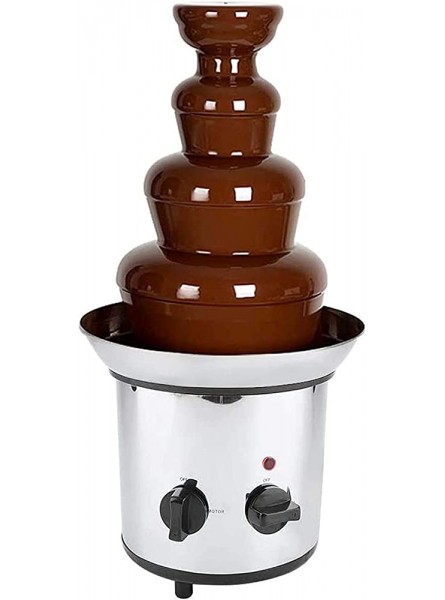 HAIYU 4 Tiers Tower Chocolate Fountain Stainless Steel Electric Chocolate Melting Machine Great for Kids' Parties and Weddings - XFBWA9P6