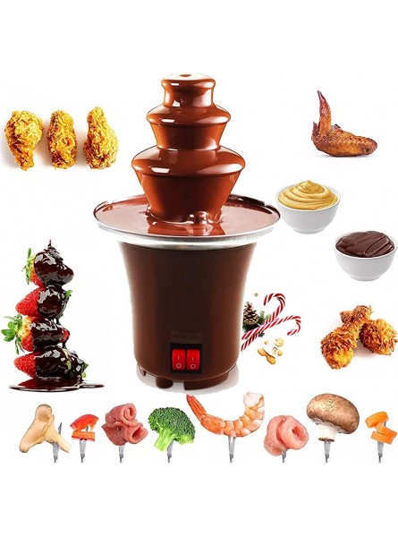 HNJDRKTSO Chocolate Fondue Fountain,3 Tiers Electric Melting Machine Chocolate Fountain,Mini Hot Chocolate Fondue Pot Fountain Party Fondue,Home Party for Cheese,Fruit,BBQ Sauce,Liqueurs,3 tiers - RVEXRVE6