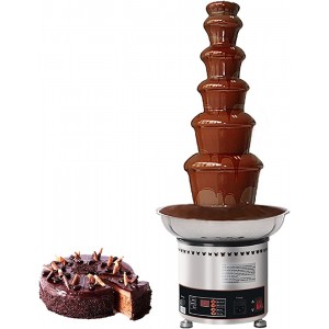 KELUNIS Retro Chocolate Fondue Fountain 212 Ounce 304 stainless Steel Chocolate Fountain Easy to Assemble 6 Tiers Perfect for Cheese BBQ Sauce Ranch Liqueurs Aqua - ZZIKRHBY