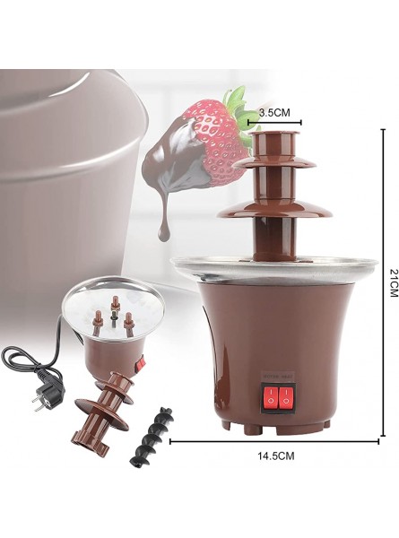 LJJTDS Chocolate waterfall machine Chocolate Dipping Pot 100ml Capacity Easy to Assemble 3 Tiers with Warm Dipping function Fountain Machine Fits Chocolate Sauce Treat Cheese Bbq Sauce - GIDN0QBA