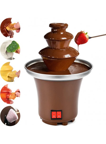 LJJTDS Chocolate waterfall machine Chocolate Dipping Pot 100ml Capacity Easy to Assemble 3 Tiers with Warm Dipping function Fountain Machine Fits Chocolate Sauce Treat Cheese Bbq Sauce - GIDN0QBA