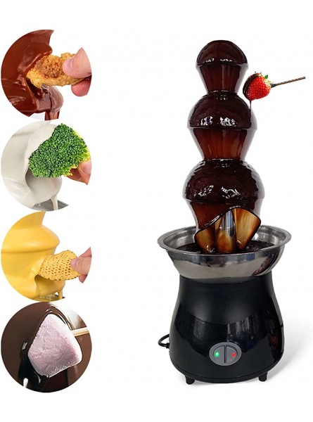 LJJTDS Stainless Steel Fountain Machine Chocolate Waterfall Machine Keep Warm Dipping Function and Detachable Spiral Conveyor Tower Chocolate Fondue for Parties Gatherings - CRZNBVO5