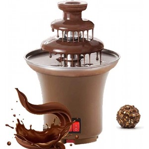 Mini Chocolate Fountain Chocolate Fondue Set 3 Tier Stainless Steel Fondue Heat and Motor Controls Perfect for Party and Family Gathering - LMGGEEGB