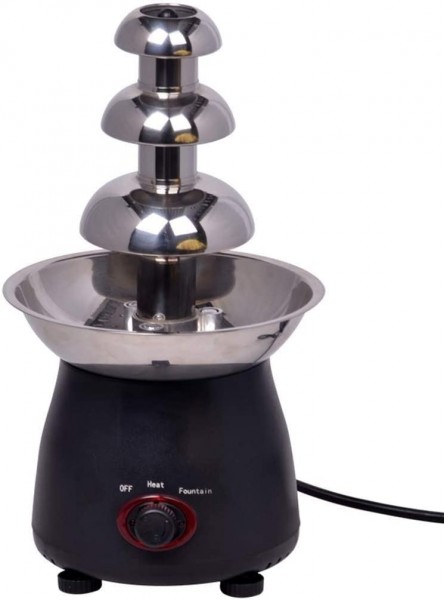 WJMLS Stainless Steel Chocolate Tower 3-Layer Chocolate Fountain Chocolate Fondue Fountain - MWZPIKR6