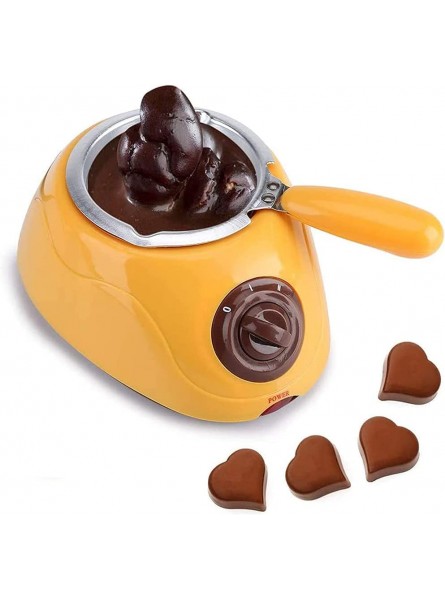 WLGQ Chocolate Melter Plastic Hot Chocolate Fountain Melting Pot Electric Fondue Melter Machine Kitchen Tool with DIY Mould Set Yellow - HKHYE86I