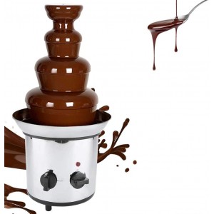YHX 4 Tier Electric Chocolate Melting Fountain Machine Efficient Chocolate Melting Maker Large Chocolate Melting Fondue Maker for Kids Weddings Parties Events Restaurants - BHZTSQBH