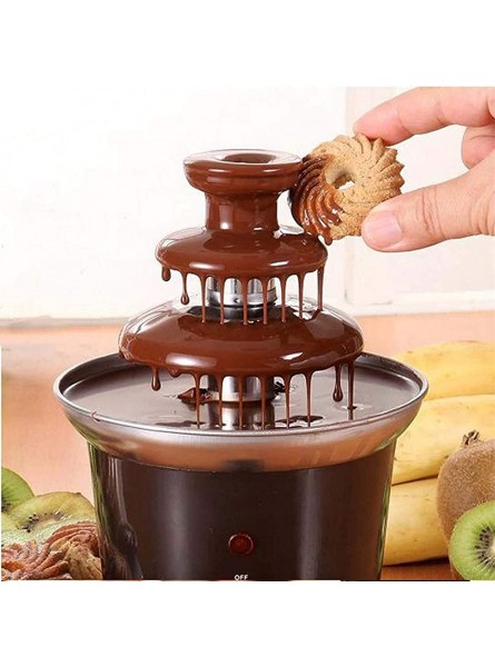 Yilu Chocolate Fountain 3-Layer Chocolate Pot Fountain Stainless Steel Heating Chocolate Melting Machine for Family Event Exhibition Wedding Banquet Fountain Chocolate Brown - RSEFVK67