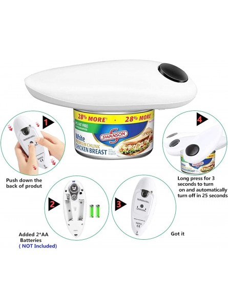 Electric Can Opener Hand Free Tin Opener Tin Opener for Arthritis Hands Kitchen Restaurant Chef’s Best Choice Perfect Kitchen Gadgets for Arthritis and Seniors - KXUAES3A