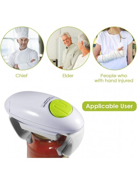 FSHOW Electric Can Openers for Seniors Hand Free Tin Opener Electric Can Openers for Arthritis Hands Can Openers with One Touch Switch Powerful No Sharp Edge Gift for Women Kitchen Gadget - PWXDKOO6