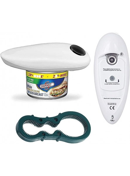 Terlna Battery operated can opener,electric can openers for kitchen,electric can opener,electric can openers prime for seniors.Color:White - EGMK0XBO