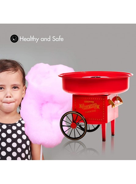 Geepas 500W Cotton Candy Maker for Birthdays Parties and Celebrations – Easy to Use Fun & Exciting to Make Candy Floss Quickly Simple Design 2 Years Warranty - QUITXJS0