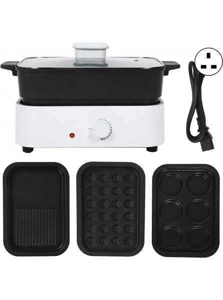 Cooking Pot Steaming Electric Griddle with Removable Pan for Fire Oven Hotpot Cooking RicePink - TNREFI6N