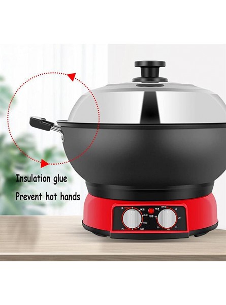 Commercial electric cooker multi-function electric wok household electric cooker cooking all-in-one pot electric hot pot small appliances non-stick coating electric cooker easy to clean suitab - GQLGEDQ2