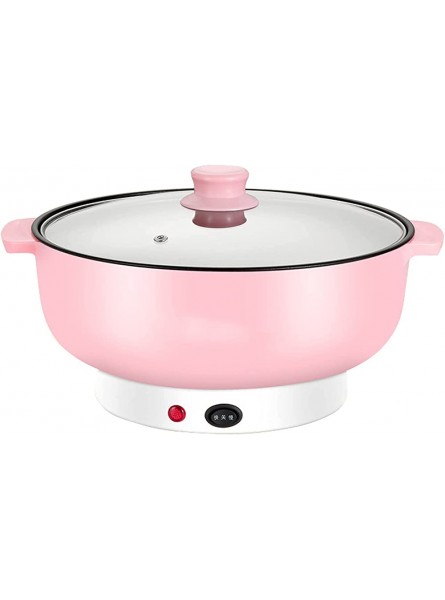 Electric Hot Pot Cooker Portable Electric Skillet with Nonstick Coating Multi-Function Electric Cooker Noodle Cooking Pot Steamer Soup Heater,pink,20CM - IIKCXBH8