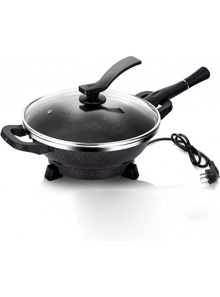 LXDZXY Pots,Wok Frying Pan Electric Electric Household Multifunction Electric Cooker Steam Stew Pot Roast Integrated Electrical Wok,Black,A - NFFTB47P