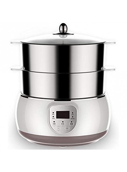 Mini Double-Layer Electric Steamer Fully Automatic Household Stainless Steel Electric Steamer Food Warmer - QLKCNTVB