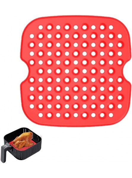 XFTSUNRISE 7.5 Inches Reusable Air Fryer Silicone Liners Non-Stick Air Fryer Liners Mats Non-Stick Silicone Air Fryer Accessories for Air Fryer Steaming Basket Red - GMRRI0O7