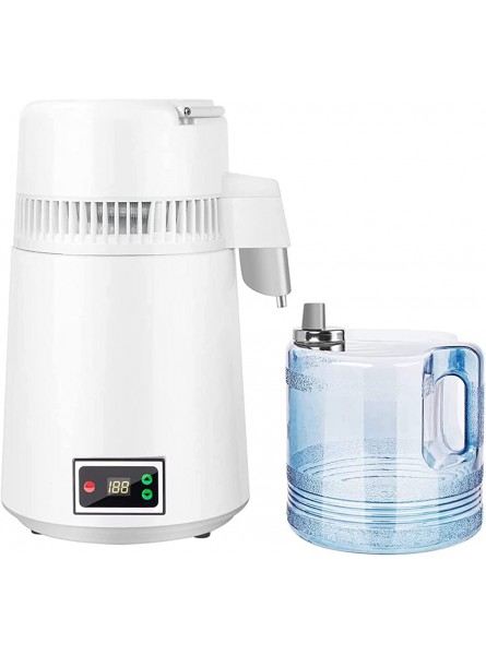 JIXIN 1.05 Gallon Countertop Water Distiller Machine 750W 304 Stainless Steel Distilled Water Purifier Filter Easy To Make Clean Water for Home Office - NMDGA14U