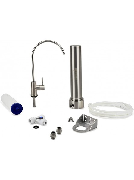 Coldstream Max Stainless Steel Undercounter Ceramic Water Filter System. Kit contains all required to enjoy great tasting safe water. With Max Purifier filter. CA566. - HZDK4H04