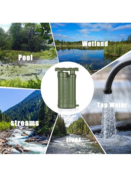 DONTZ Outdoor Water Filter Water Purifier Pump Water Filtration System with 0.01 Micron Water Filter Portable Outdoor Emergency Survival Gear for Family Preparedness Camping Hiking Emergency - KLZKB4GN
