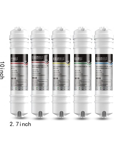 Hmlopx Whole House 5-level Water Purifier Kit Reverse Osmosis Water Filtration System Replacement Filter Complete Water Purifier Suitable For any Water Purifier System 5 Pieces - AVHTRNDV