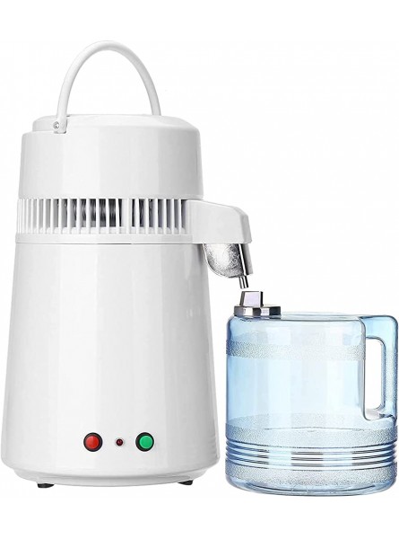 JIXIN 1 Gallon Countertop Water Distiller Machine 750W Clean Water Purifier Easy to Make Clean Water for Home Office White - PNRK0PFI