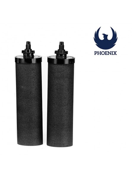 Phoenix Gravity Carbon Filter Cartridges Replacement for Gravity Fed Stainless Steel Drinking Water Filters and Compatible with Berkey Purification Pack of 2 - BHWXJS0Q