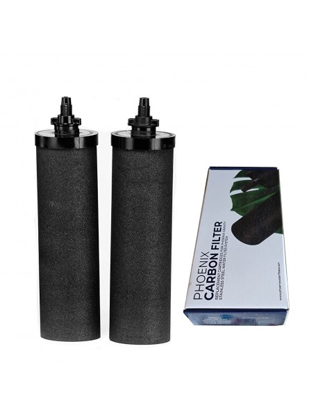 Phoenix Gravity Carbon Filter Cartridges Replacement for Gravity Fed Stainless Steel Drinking Water Filters and Compatible with Berkey Purification Pack of 2 - BHWXJS0Q