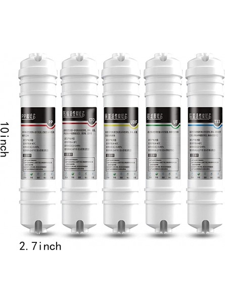 Whole House 5-level Water Purifier Kit Reverse Osmosis Water Filtration System Replacement Filter Complete Water Purifier Suitable For any Water Purifier System 5 Pieces - MHGWE57F
